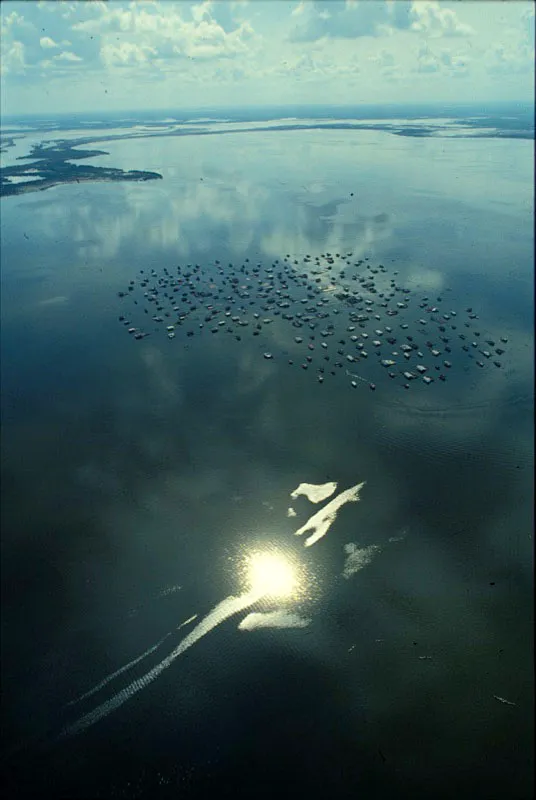 Vista aérea de la población lacustre de Nueva Venecia. Aldo Brando