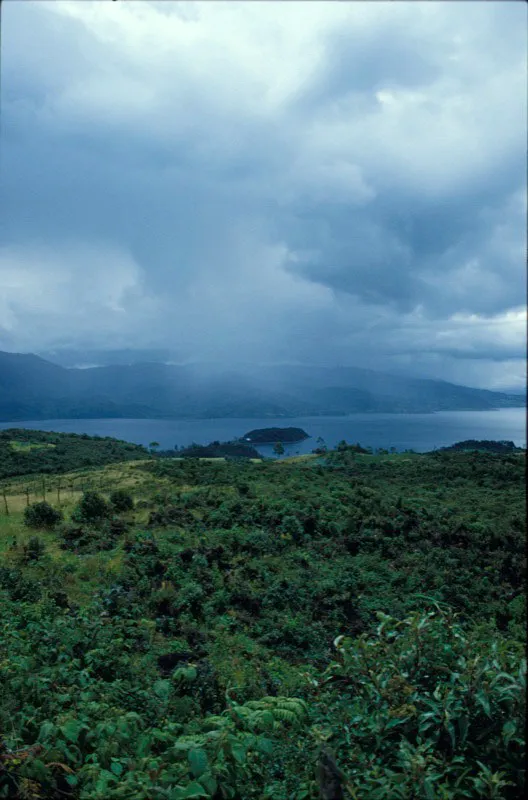 Isla de La Corota, en medio de la laguna de La Cocha. Carlos Castaño