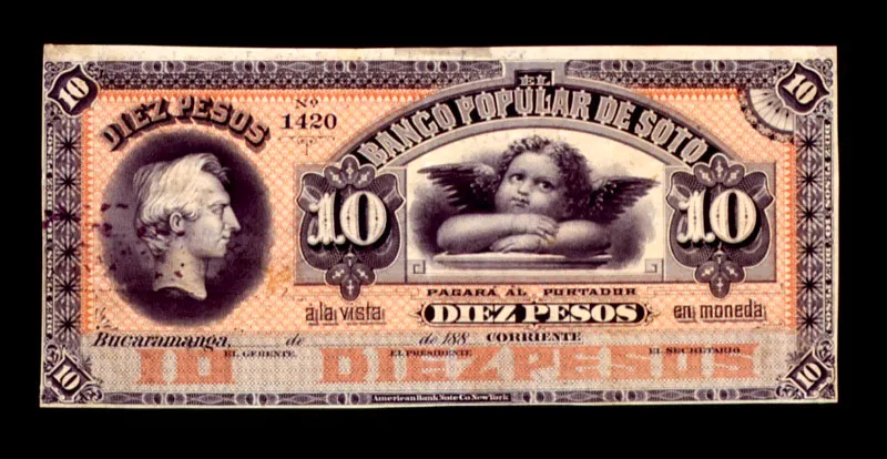 Billete de bancos privados: Banco Popular de Soto, con sede en Bucaramanga.