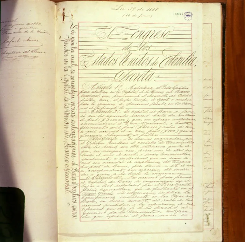 Ley 39 de 1 de junio de 1880 por la cual se concedieron al poder ejecutivo varias autorizaciones para fundar en la capital de la Unin un banco nacional. 