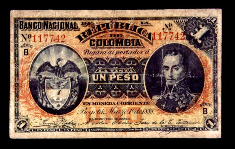 Billete de 1 peso del Banco Nacional. Por su significacin dentro de la masa monetaria en circulacin este fue el ms representativo de los billetes emitidos por el Banco Nacional. Por sus colores amarillo y negro, parecido a los del pjaro toche, se le conoci ampliamente con este nombre. 