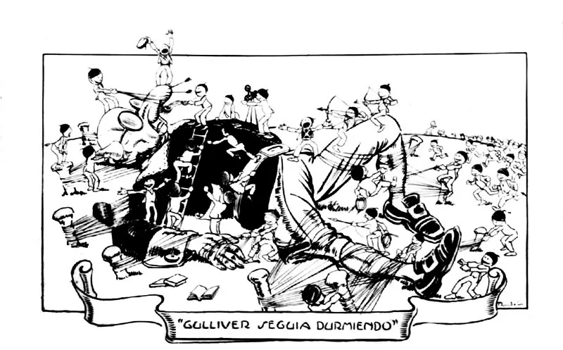 Inmovilismo de la administración Abadía, plasmado en esta caricatura de Rendón.