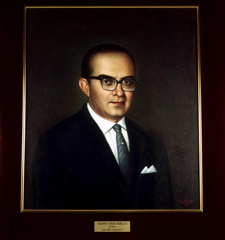 Eduardo Arias Robledo, Gerente del Banco de la República entre 1961 y 1970. Óleo de Rafael Salas.