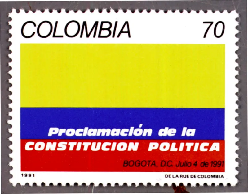 Estampilla conmemorativa de la Constitución de 1991.