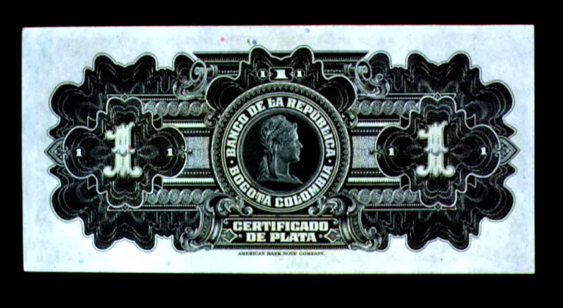 Certificado de Plata. Con ocasión de la crisis económica de los años 30 el Banco de la República emitió estos Certificados de Plata, para reemplazar la moneda acuñada en ese metal.