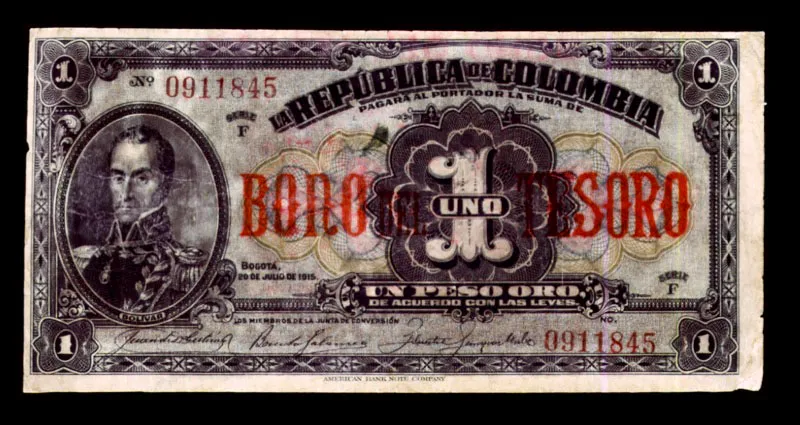 Antes de la creación del Banco de la República circulaban muchas especies monetarias, entre otros los Bonos del Tesoro y las Cédulas de Tesorería. Ambas especies fueron impresas en los billetes inicialmente mandados a elaborar por la Junta de Conversión en 1915.