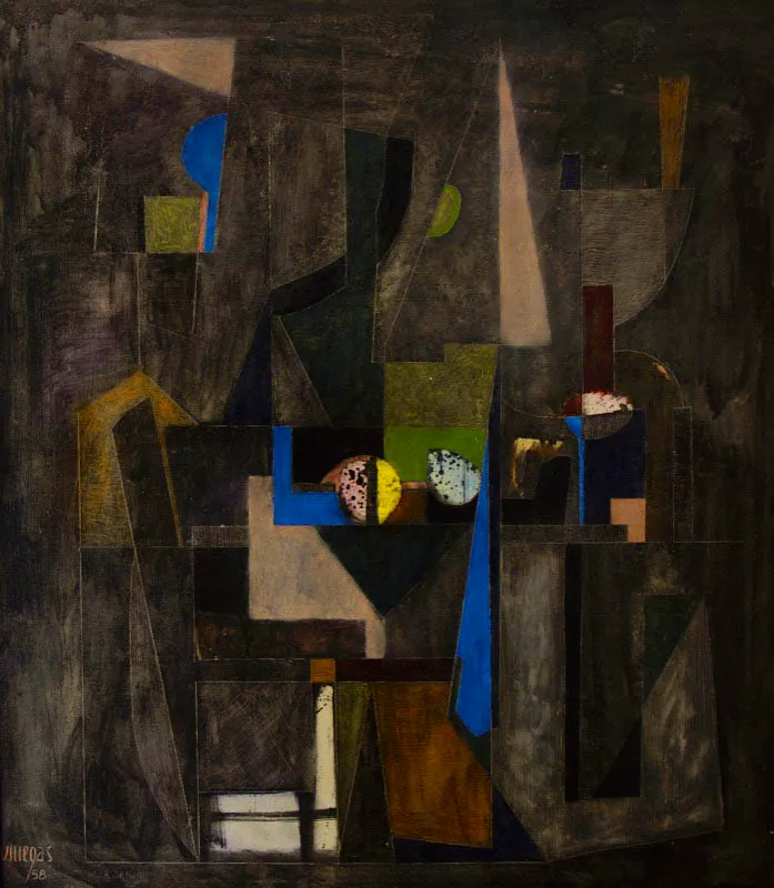 Azul violeta verde luz ✦ 1958 ✦ Óleo sobre lienzo ✦ 120 x 100 cm