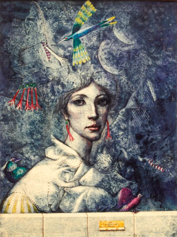 Dama de la Kantuta ✦ 1979 ✦ leo mixta ✦ 100 x 75 cm 