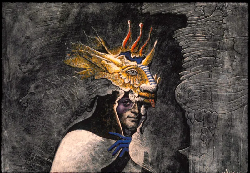 El gran chamán ✦ 1991 ✦ Óleo mixta ✦ 95 x 135 cm