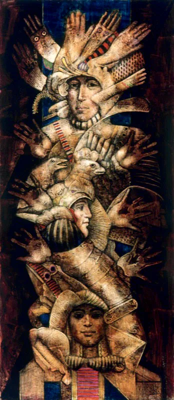Tótem ✦ 2000 ✦ Óleo mixta ✦ 160 x 70 cm