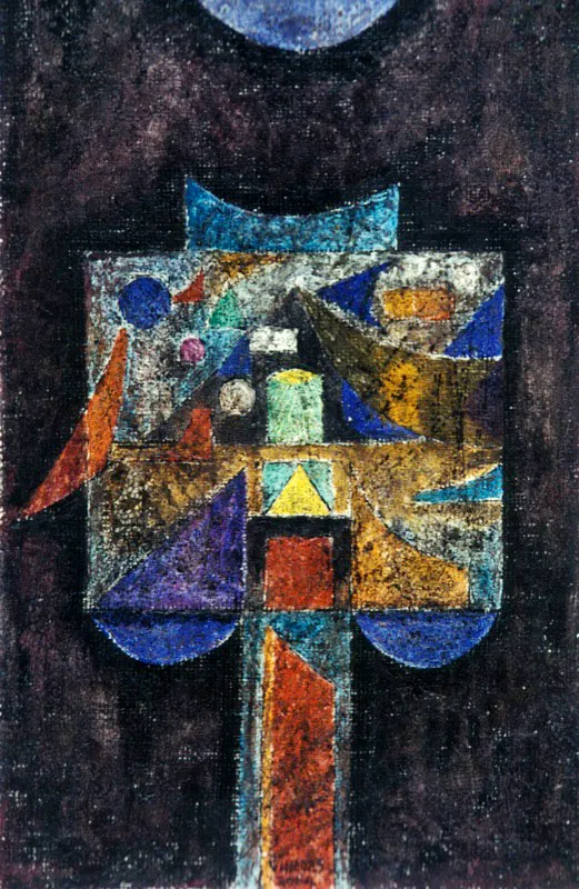 Vigía ✦ 2004 ✦ Técnica mixta, óleo, collage sobre yute y tabla ✦ 110 x 75 cm