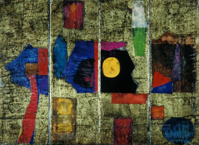 Estudio para mural ✦ 1992 ✦ Óleo sobre tabla ✦ 4 páneles de 120 x 60 cm cada uno