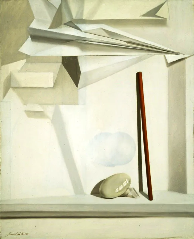 Naturaleza muerta con lpiz. 1984. leo sobre lienzo. 41 x 33 cm 