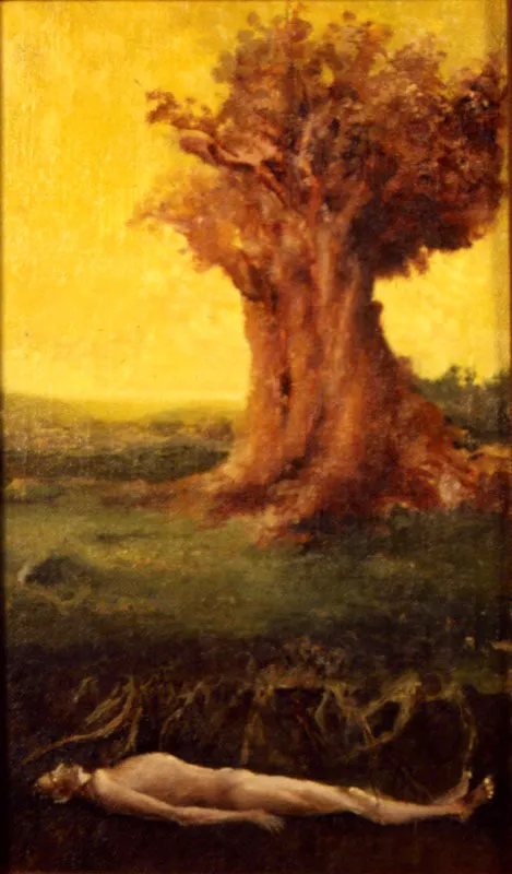 El ocaso. 1991. leo sobre lienzo. 35,2 x 21,5 cm 