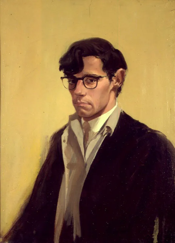 Autorretrato joven. 1969. leo sobre lienzo. 60 x 45 cm 