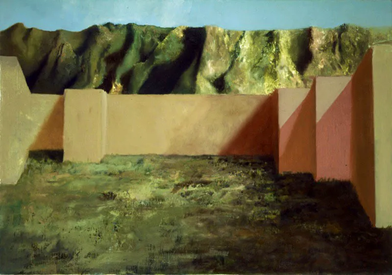 Tapia rosada. 1997. leo sobre lienzo. 61 x 86,5 cm 