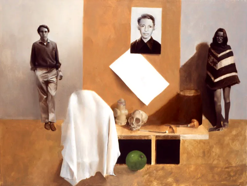 Carta de Espaa. 1975. leo sobre lienzo. 46 x 61 cm 