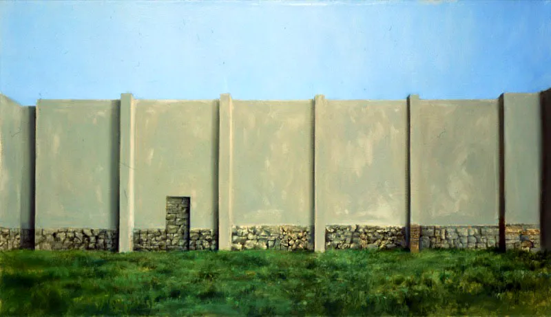 Tapia gris. 1969. leo sobre lienzo. 35,5 x 61,5 cm 