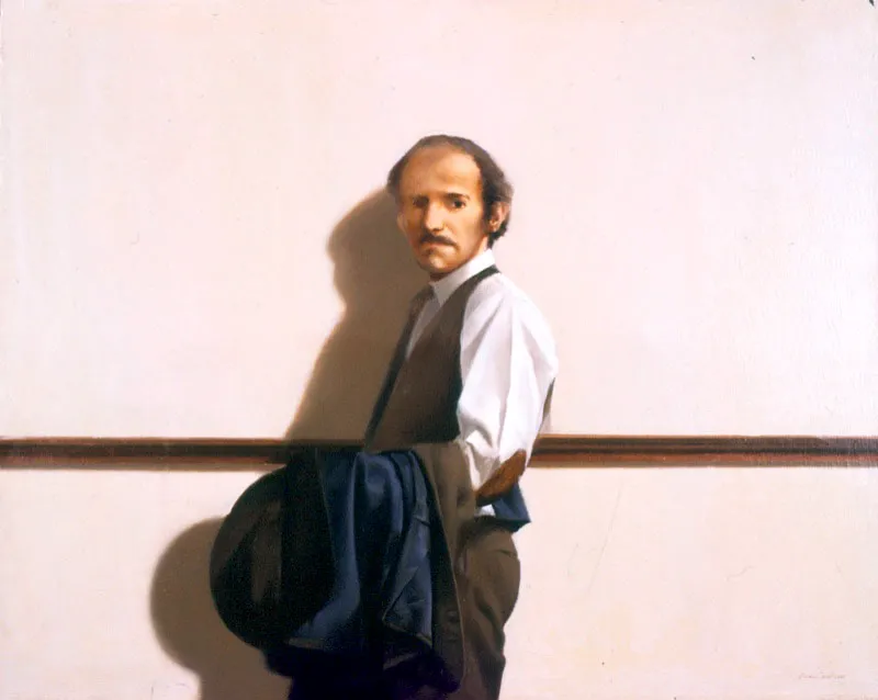 Hombre con parche. 1974. leo sobre lienzo. 60 x 75 cm 