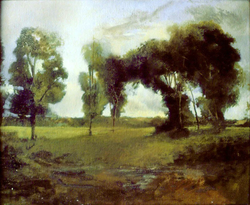 Paisaje caucano. 1974. leo sobre lienzo. 40,7 x 50,5 cm 