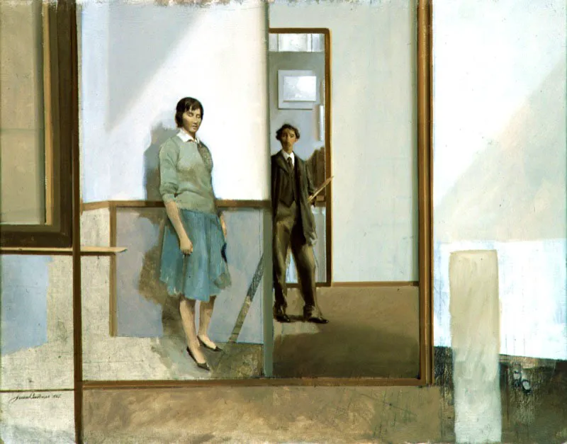 Interior con Beatriz. 1982. leo sobre lienzo. 42 x 53 cm   