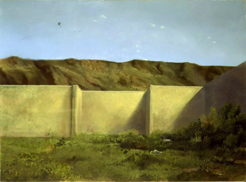 Muro y montaa. 1989. leo sobre lienzo. 53,8 x 72,8 cm 