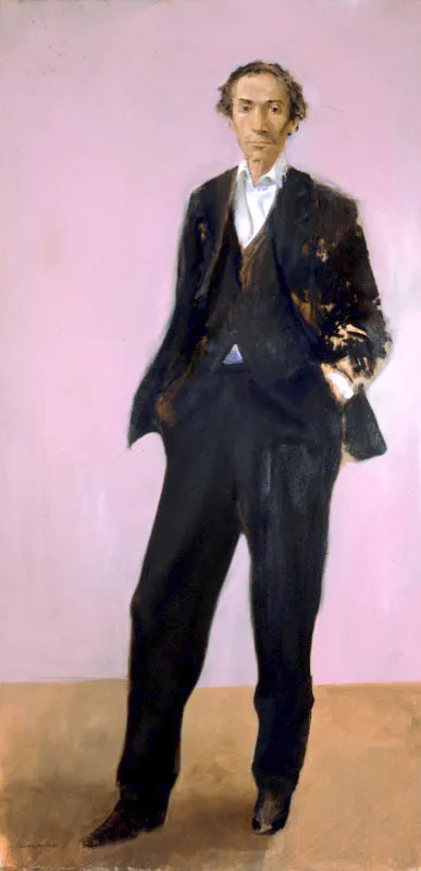 El poeta. 1984. leo sobre lienzo. 80 x 40 cm 