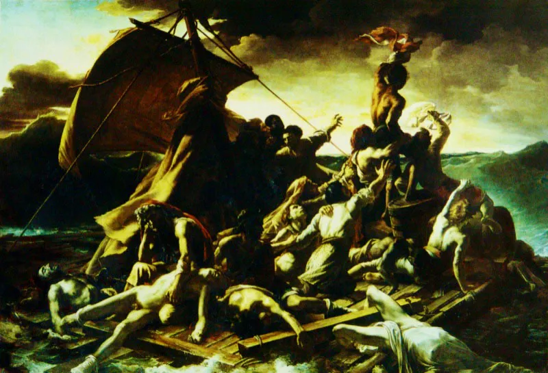 Teodoro Gricault / La balsa de La Medusa / 1819 / 491 x 716 cm / leo sobre lienzo / Museo del Louvre, Pars. 