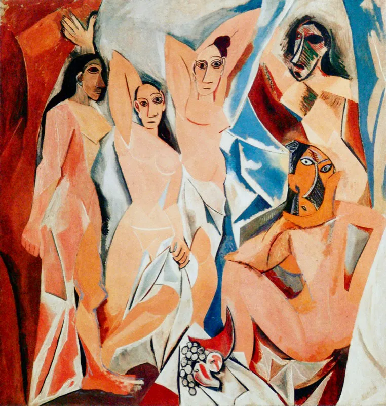 Pablo Picasso / Les demoiselles dAvignon / 1907 / leo sobre lienzo / 244 x 234 cm / Museo de Arte Moderno, Nueva York.
 