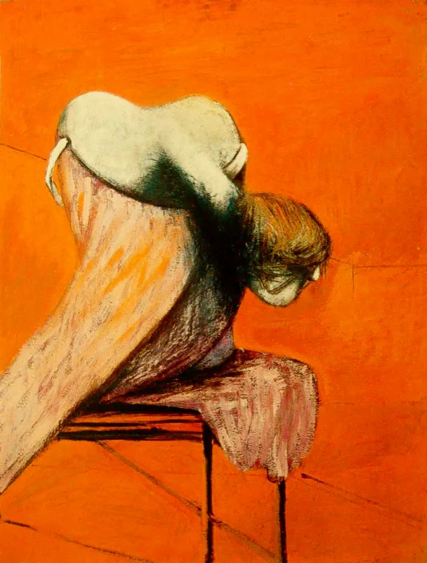 Francis Bacon / Tres estudios para figuras en la base de una crucifixin / 1944 / leo sobre madeflex / Trptico, 95 x 73,5 cm cada panel. / Tate Gallery, Londres. 