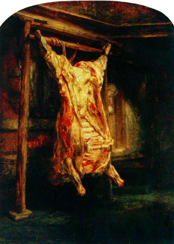 Rembrandt / Buey en canal / 1660 / Óleo sobre madera / 111 x 90 cm / Museo del Louvre, París.