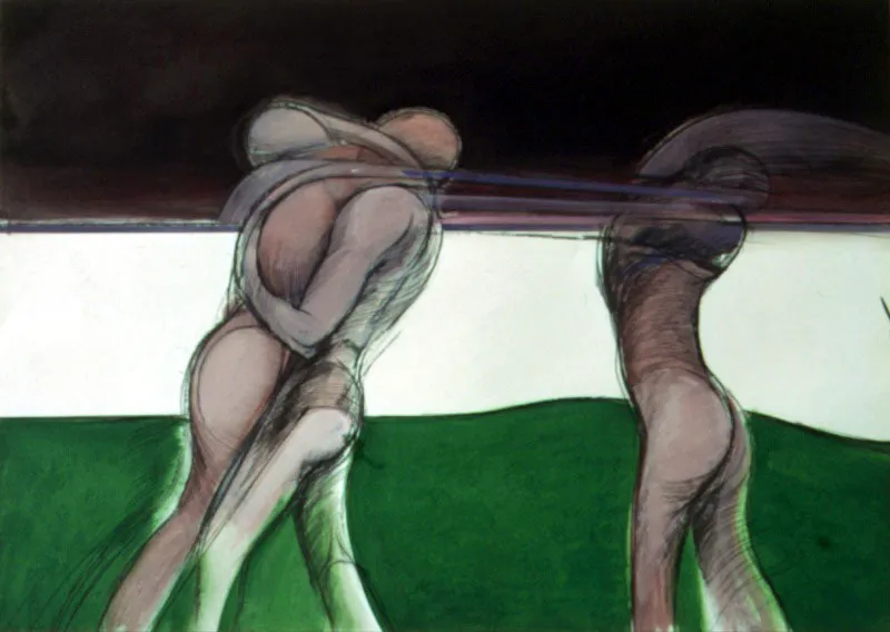 1969 / Tmpera, carboncillo y pastel sobre papel / 75 x 105 cm 