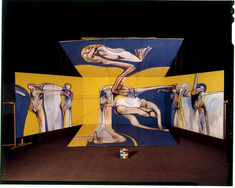 1968 / Óleo sobre lienzo / Políptico, 16 páneles 199 x 115 cm, 3 páneles de 269 x 115 cm (techo)