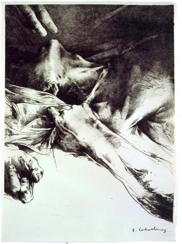 Ilustraciones para el libro Le château de hors de Bernard Nöel / 1979 / Litografía / 38 x 28 cada una
