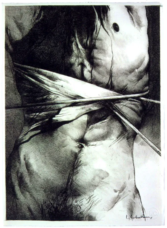 Ilustraciones para el libro Le château de hors de Bernard Nöel / 1979 / Litografía / 38 x 28 cada una