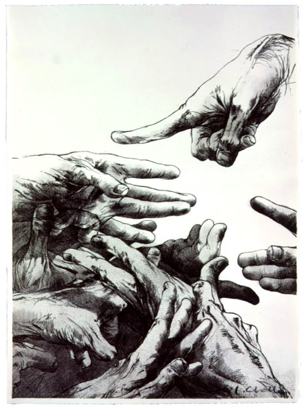 Ilustraciones para el libro Le château de hors de Bernard Nöel / 1979 / Litografía / 38 x 28 cada una