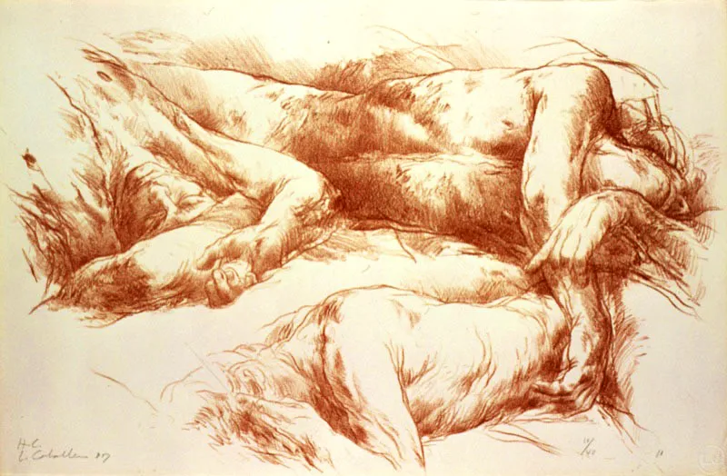 Ilustraciones para el libro Poemas para un cuerpo de Luis Cernuda / 1985 / Litografía / 32,8 x 50,4 cm cada una