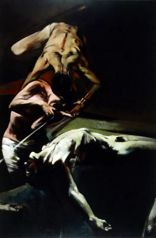 1977 / leo sobre lienzo / Trptico, 190 x 125 cm cada uno 