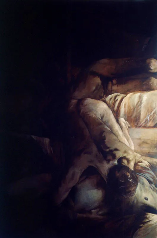 1980 / leo sobre lienzo / Trptico,195 x 390 cm 