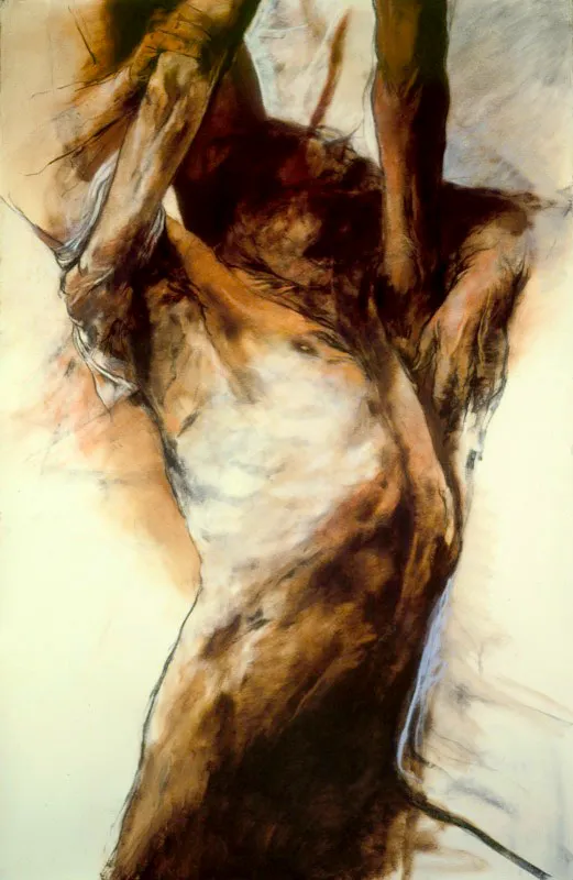 1984 / Óleo, sanguina y pastel sobre papel / 190 x 120 cm