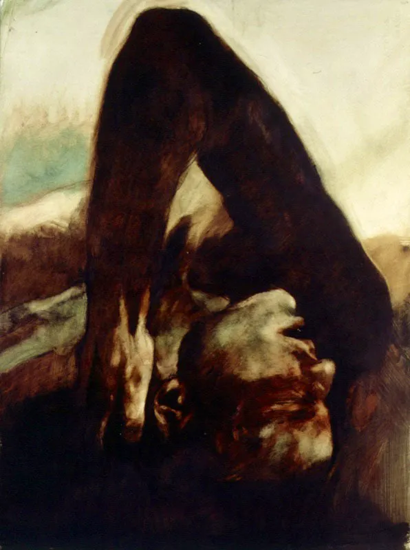 1985 / Óleo, carboncillo y lápiz sobre papel / 77 x 57 cm