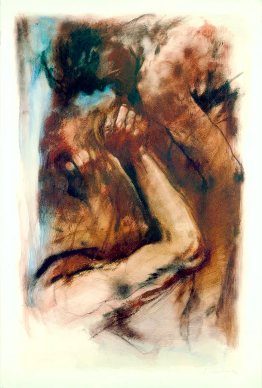 1991 / Pigmentos de óleo y carboncillo sobre papel / 152 x 102 cm