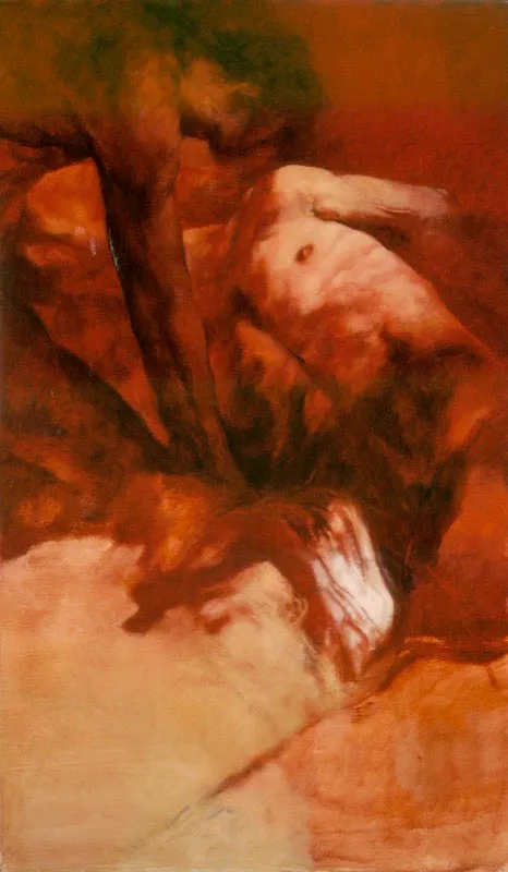 1991 / Óleo sobre papel / 195 x 115 cm