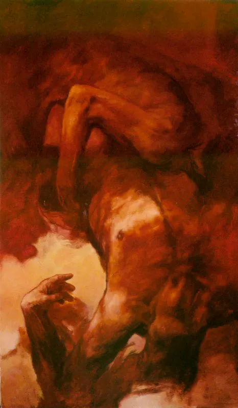 1991 / Óleo sobre papel / 195 x 115 cm