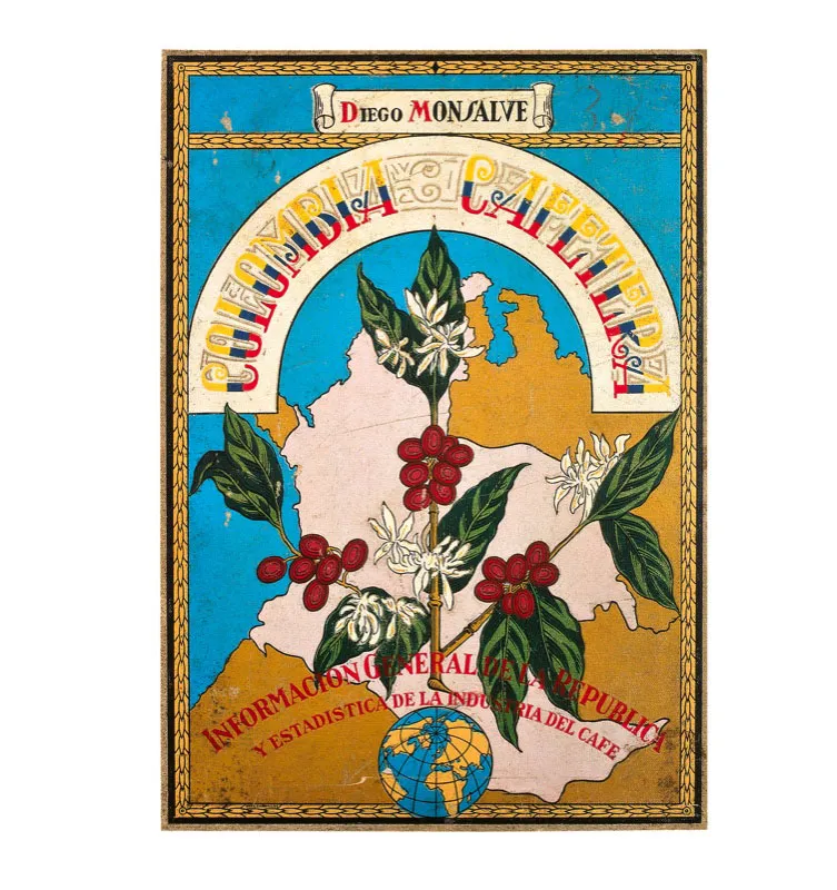 Carátula del libro Colombia Cafetera de Diego Monsalve, 1924. Andrés Mauricio López