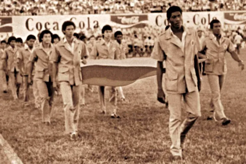 Delegación colombiana al Suramericano Juvenil de 1985, dirigidos por el técnico Luis Alfonso Marroquín.