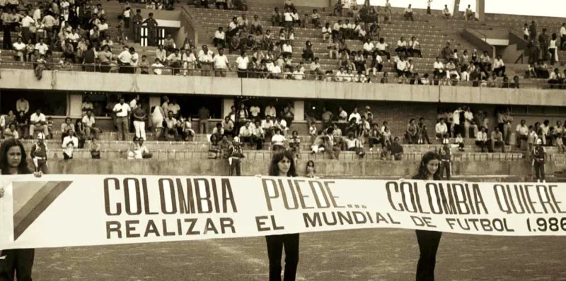 En todos los estadios del pas se apoy la celebracin del Mundial de 1986 en territorio colombiano. 