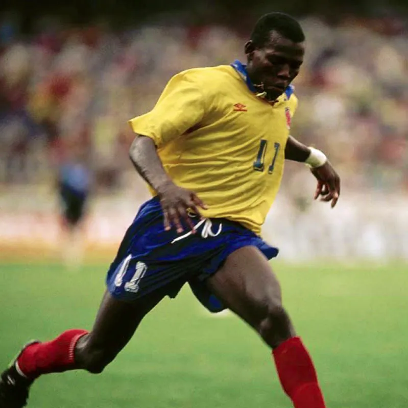 Faustino Asprilla en las eliminatorias para el Mundial EE. UU. 1994. 