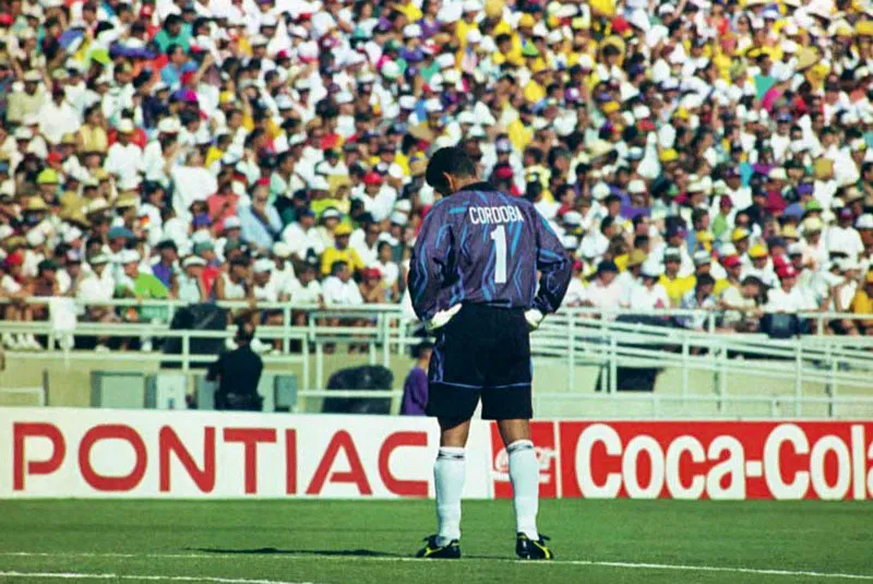 El portero colombiano scar Crdoba refleja el sentimiento de todo el pas tras la derrota de la
Seleccin en su debut frente a Rumania. 