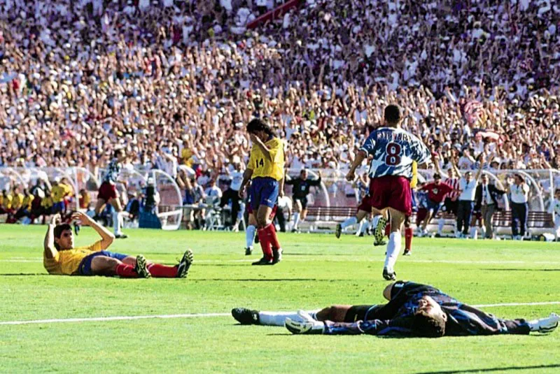 Junio 22, 1994, Estados Unidos 2, Colombia 1. 
En el minuto 34 del primer tiempo, el defensa colombiano Andrs Escobar marc un autogol frente a la seleccin anfitriona. 